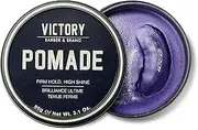 Victory Barber & Brand Pomade for Men, 3.1 Ounce, Water Based Pomade for Men, High Shine Hair Wax for Men, Strong Hold Pomade, Made in USA