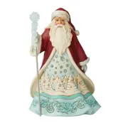 Jim Shore Heartwood Creek Wonderland Christmas Santa with Snowflaked Staff