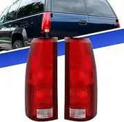 GCGD Tail Lights for 1988-1999 Chevy GMC C/K 1500 2500 3500, 1992-1999 Chevy Suburban 1500 2500, 1994-1998 Silverado, 1992-1994 Blazer, 1995-2000 Tahoe, 1992-1999 GMC Yukon/Suburban 1500 2500(Red)