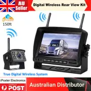 Digital Wireless Rear View Reversing Kit 7" Monitor Backup Camera 50m 12v 24v HD