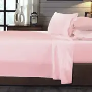 Royal Comfort 250TC 100% Organic Cotton 4-Piece Sheet Set Double Blush
