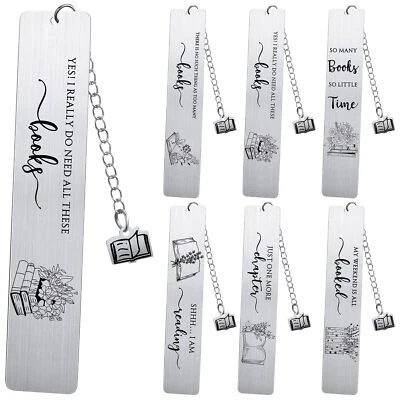 24 Pcs Book Lovers Gift Metal Bookmarks for Women 6 Styles Library Reading Bo...