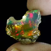06.10Ct Amazing Ethiopian "Play-Of-Color" Fire Opal Oil Rough 100% Natural Gems
