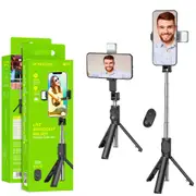 Borofone BY8 Wireless Remote Control Selfie Stick Tripod With Light Desktop Stand Portable Stretchable Mobile Phone Holder