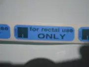 100 for Rectal Use Only Stickers / 1.5" x .375" Prank, April Fool, Joke, Trick