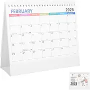 Gadpiparty 2025 Flip Desktop Calendar Monthly Standing Planner with Double Wire Binding for Efficient Scheduling Office and School for Teachers and Professionals
