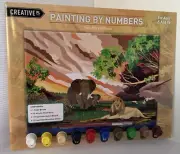 Painting by Numbers DIY Kit African Animals - Creative PL Ages 8+ New