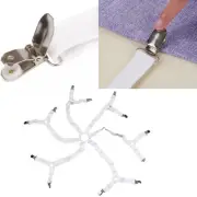 Bed Mattress Sheet Clips Holders Fasteners Grippers Straps Fitted Stretchable