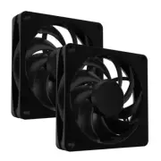 Alphacool Apex Stealth Metal Fan, 2000 RPM, Matte Black, 2-pack