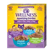 Wellness Appetizing Entrees Seafood & Poultry Wet Cat Food Pouch Variety Pack 40g-8PK