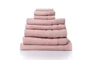 Royal Comfort Eden Egyptian Cotton 600GSM 8 Piece Luxury Bath Towels Set 8 Piece Blush