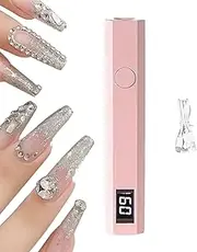 Handheld UV Nail Lamp,Small UV Lamps for Gel Nails,Rechargeable UV LED Dryer Gel LED Lamp,Portable Manicure Light Nail Dryer