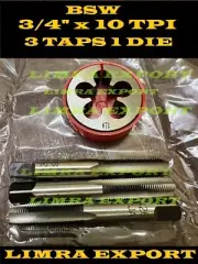 BSW LEFT HAND BRITISH STANDARD WHITWORTH TAP 10 TPI TAP DIE 3/4" TAP AND DIE SET