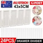 24X Adjustable Clapboard Drawer Cabinet Divider DIY Storage Organiser New