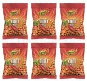 6 x TAFFEL Chili Nuts Crispy Coated Peanuts Snacks Spicy Flavor 150g 5.3oz