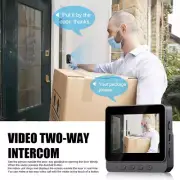 4.3" Wireless Intelligent Visual Doorbell Camera Two-way Intercom Video Monitor