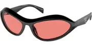 Prada PR A20SF Asian Fit 16K20B Men's Sunglasses Black Size 63