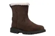 Geox Girls Shaylax Patent Suede Ankle Boots (Chestnut) - UTFS11212