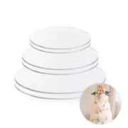 2Pcs Reusable Cake Base Plate Acrylic Cakes Decorating Tools Cake Disc Cake