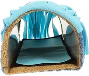 WOONEKY Adorable Hamster Nest Home Small Pet Tassel Tunnel for Rabbits Guinea Pigs Soft Breathable Durable Design for Sofa Floor Use