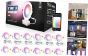 12 Pack Smart LED Recessed Lighting, WiFi 6 Inch RGB (Red, Green, Blue)