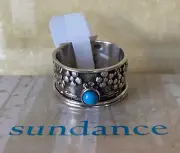 NWT Sundance Catalog Silver Turquoise “Folkloric Ring” size 7