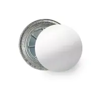 500 Pack - Disposable Round Aluminum Foil Take-Out Pans with Board Lids 7 inch.