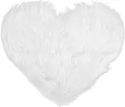 Faux Fur Heart Shaped Rug Decorative Floor Mat for Living Room Bedroom Sofa Table Soft Fluffy Area Carpet Cozy Indoor Accent Mat