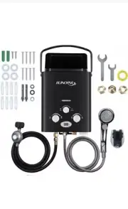 Portable Water Heater Propane Tankless 6L 1.58GPM RV on demand Hot Gas Outdoor