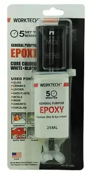 WorkTech Premium Super Epoxy Glue 0.8oz Multi-Purpose 5min High-Strength 3400psi