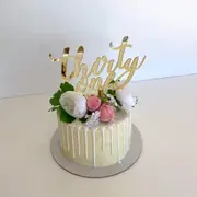 Acrylic Gold 'thirty one' Birthday Cake Topper