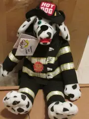 Code 3 FDNY PLUSH Toy "Hot Dog" Fireman It Talks New In Package Free Postage