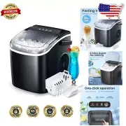 Versatile Ice Maker for Home & Camping - 9 Cubes in 6 Mins, Portable Ice Machine