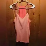 EXPRESS flowy tank top sz small reversible corral color keyhole back NWT