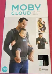 Moby Cloud Ultra Light Hybrid Baby Carrier Birth+ Black/Silver “New In Box”