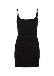 Dion Lee Ribbed Cotton Mini Dress - Black - 6 (UK6 / XS) 6 (UK6 / XS)