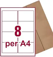 [8 Per Page] A4 Self Adhesive Address Labels Laser Inkjet Print Mailing Stickers Label 99.1 x 67.7mm 40 Sheets 320 Labels