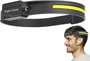 LED Head Torch | LED Headlamp Hardhat Light | Lumen USB Rechargeable Super Bright Warm Light | Adjustable 400 Lumens Headlamp, High Brightness Silicone Head Lights 5 Gears Headlamp for Fishing, Hiking
