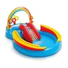 Intex Kiddie Pool 117"X75.6" Inflatable 5Gal Vinyl Above-Ground W/ Slide + Ring