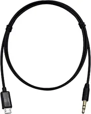 3.5 mm Audio Output Cable, Gold-Plated 3 Ploe 3.5 mm Male to Micro USB Plug Car AUX Audio Output Converter Cable Audio Jack for Samsung Galaxy S3 I9300 (1 Metre/Shutter)