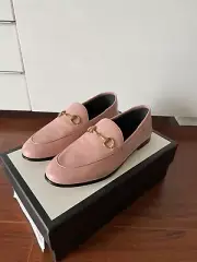 Gucci Brixton Horsebit Leather Loafer Women's Pink 37.5