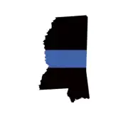 Mississippi State Shaped The Thin Blue Line Sticker