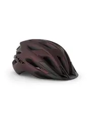 Met Crossover Helmet Burgundy Matte with LIGHT