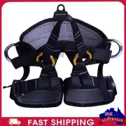 Outdoor Tree Climbing Sit Harness Arborist Rappelling Black- NEW