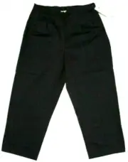 New St. John's Bay 6 Petite flat front womens black capris cropped pants