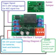 DC 12V 20A Car Delay Power OFF Switch Relay Board Trigger Relay Module