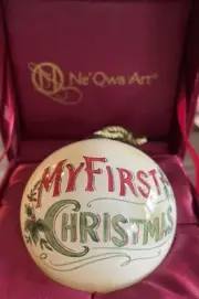 Ne'Qwa Art - Susan Winget “My First Christmas” Ornament Rocking Horse Box