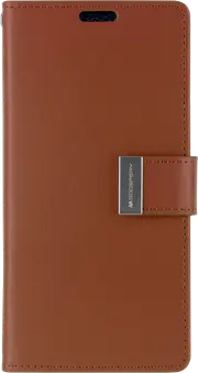 Goospery Rich Diary Case for iPhone 7/8/SE 2020/ SE 2022 - Brown/Black