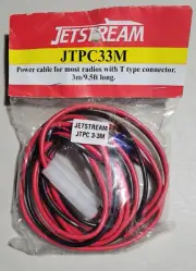 Jetstream JTPC33M DC cable for VHF/UHF mobile radio w/ T-style,9.5ft Long $0SHIP