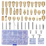 Wood Burning Pen Tips Kit Soldering Iron Head Set Pyrography Marking Stencil